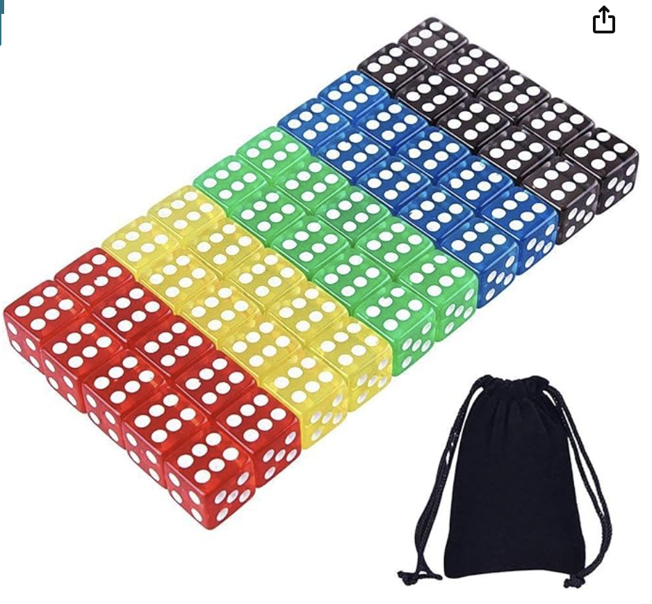 50 piece dice set